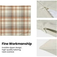 thumbnail image 5 of Fall Pillow Covers 18x18 Set of 2, Orange Buffalo Plaid Pattern Decorative Throw Pillows Linen Autumn Thanksgiving Cushion Pillow Covers for Sofa Couch Outdoor Decor, 5 of 6