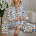 thumbnail image 4 of Wukai Cute Sloth Print Women's Pajama Set - Soft Long Sleeve Sleepwear for Comfort and Style-Large, 4 of 9
