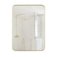 thumbnail image 1 of Mirrorize Canada Rounded Rectangle Gold Bathroom Aluminum Framed Decorative Wall Mirror (36 in. H x 24 in. W), 1 of 9