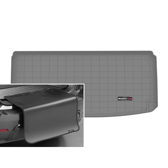 WeatherTech Cargo Trunk Liner with Bumper Protector compatible with 2022-2026 Acura MDX - Behind 3rd Row w/ Bumper Protector, Grey