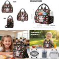 thumbnail image 3 of ZUXONGSY Cute Floral Bunny Print 6 in 1 Back to School Backpack Set with Insulated Lunch Box, Pencil Case, Water Bottle Holder, Keychain & Bookmark, Student Bookbag for Boys Girls Middle School, 3 of 6