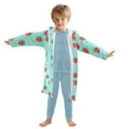 thumbnail image 7 of FORMRS Niños Bathrobe Unisex Hooded Robe Soft Plush Pajamas Sleepwear, Size 7-9T, Strawberry Pattern, 7 of 7