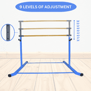 Professional Home Gymnastics Bar - Adjustable Height 5 FT Gymnastics Bar with Curved Base for Dynamic Athletic Training