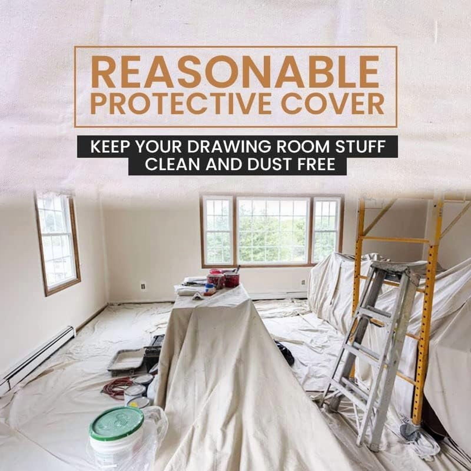 Zuperia Canvas Drop Cloth 6 ft. x 9 ft., 2-Pack photo 5