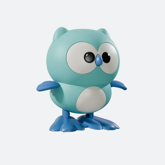 SIYTUAU Wind Up Jumping Owl Toy Blue Animated Bird Motion Clockwork Moving Plastic Animal Figure For Children Action Play Fine Motor Development Blue
