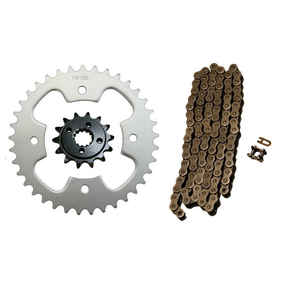Factory Spec, K16571692520O92, Natural 520x92 O-Ring Drive Chain & 14/38 Sprockets 2005-2007 Polaris Predator 500