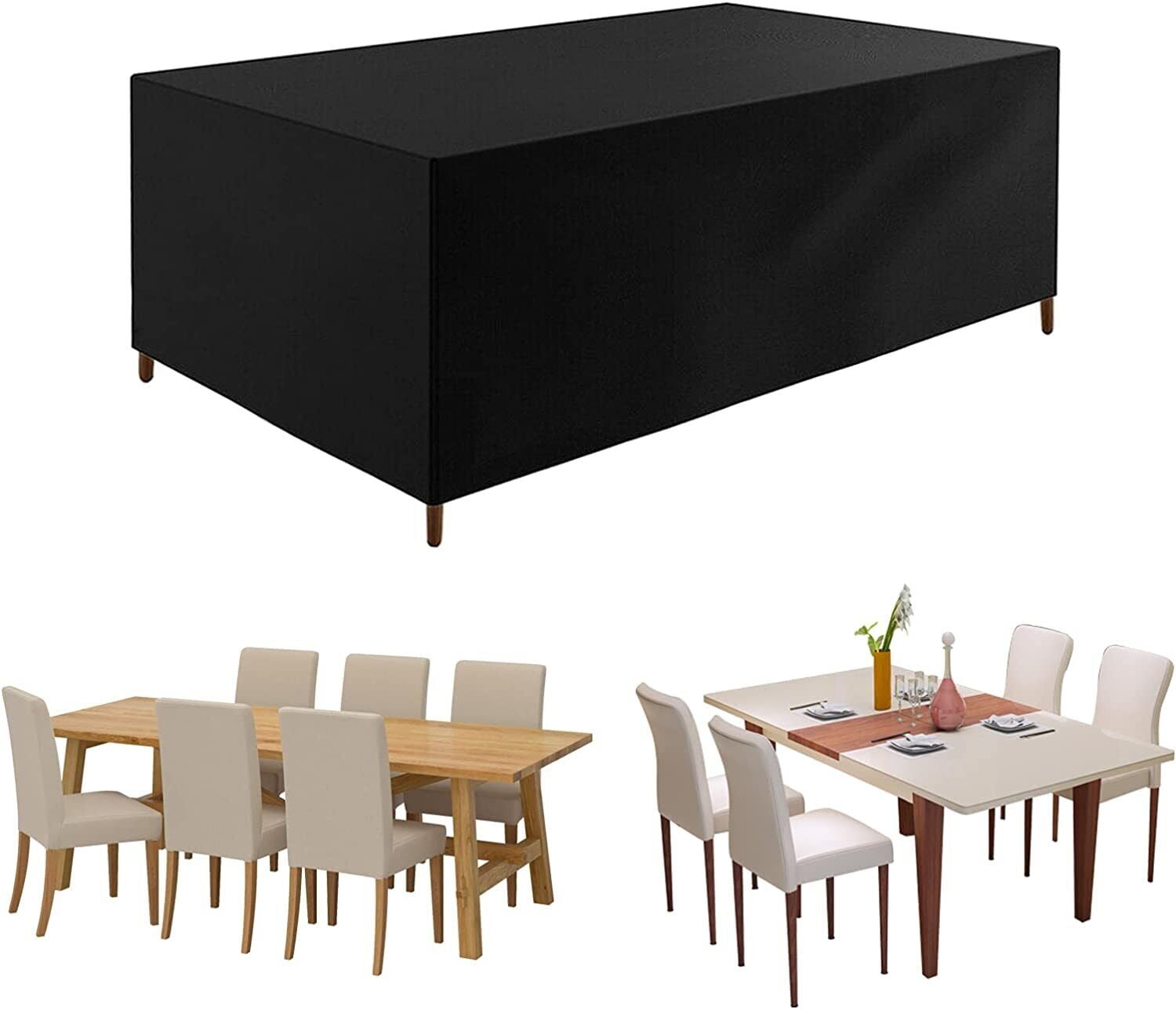 Rectangular Outdoor Garden Patio Furniture Covers, Waterproof Dining