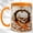 Orange, variant on Glowing Skull Coffee Mug, Lava Horror Mug, Ceramic 11 oz