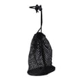 thumbnail image 3 of EeaseCA 4pcs Ball Net Bag Mesh Drawstring Bags Nets Bags Pouch Tennis Ball Carrying Holder Storage Drawstring Bag Round Bottom for Lover (Red + Black), 3 of 7