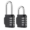 thumbnail image 1 of 4 Digit Combination Locks Padlock Waterproof Resettable Locker Outdoor Padlock (Black), 1 of 5
