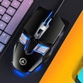thumbnail image 1 of HLONKCarving G12 Wired USB Gaming Mouse with Macro Programming - 6 Button  Rainbow Backlight  Ergonomic Design for PC Computer Gamers Esports Black, 1 of 6