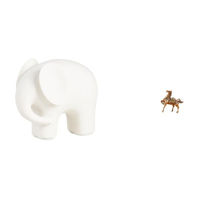 Estatua De Elefante De Cerámica, Escultura Animal, Figura Coleccionable Con Almohadillas Antideslizantes Para Estantería O Mesa. Estatua De Caballo Navideña, Figuras De Caballos, Artesanía