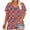 Red, variant on Women Summer Clothes Womens Shirts Short Sleeve Women's Clothing Trendy 2025 Women V Neck T Shirt White