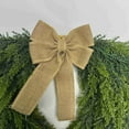thumbnail image 4 of Pre-Lit Christmas Wreath -20 Inch Real Touch Norfolk Pine Wreath for Front Door, Lighted Christmas Wreath with Lights, Xmas Wreath for Home Table Wall Window Indoor Outdoor Christmas Decoration, 4 of 9