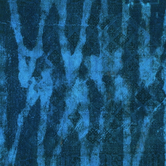 Ahgly Company Indoor Square Abstract Light Blue Modern Area Rugs, 5' Square