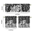 thumbnail image 6 of Kitchen Curtains 24 Inch Short - 3 Panel Set, Rod Pocket Window Curtain with Tropical Leaf Botanical Print, 100% Polyester for Farmhouse, Cafe, Kitchen, Bedroom, Easy Wash, 6 of 6