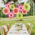 thumbnail image 4 of 9 PCS Paper Flowers Decorations Hanging Carnival Paper Fans Decorations Flower Paper Fans Paper Floral Backdrop Spring Decorations, 4 of 14