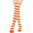 thumbnail image 3 of Womens Stripes Thin Tube Socks, Thigh High Tights Over Knee Socks, Casual Knee High Stockings, 3 of 6