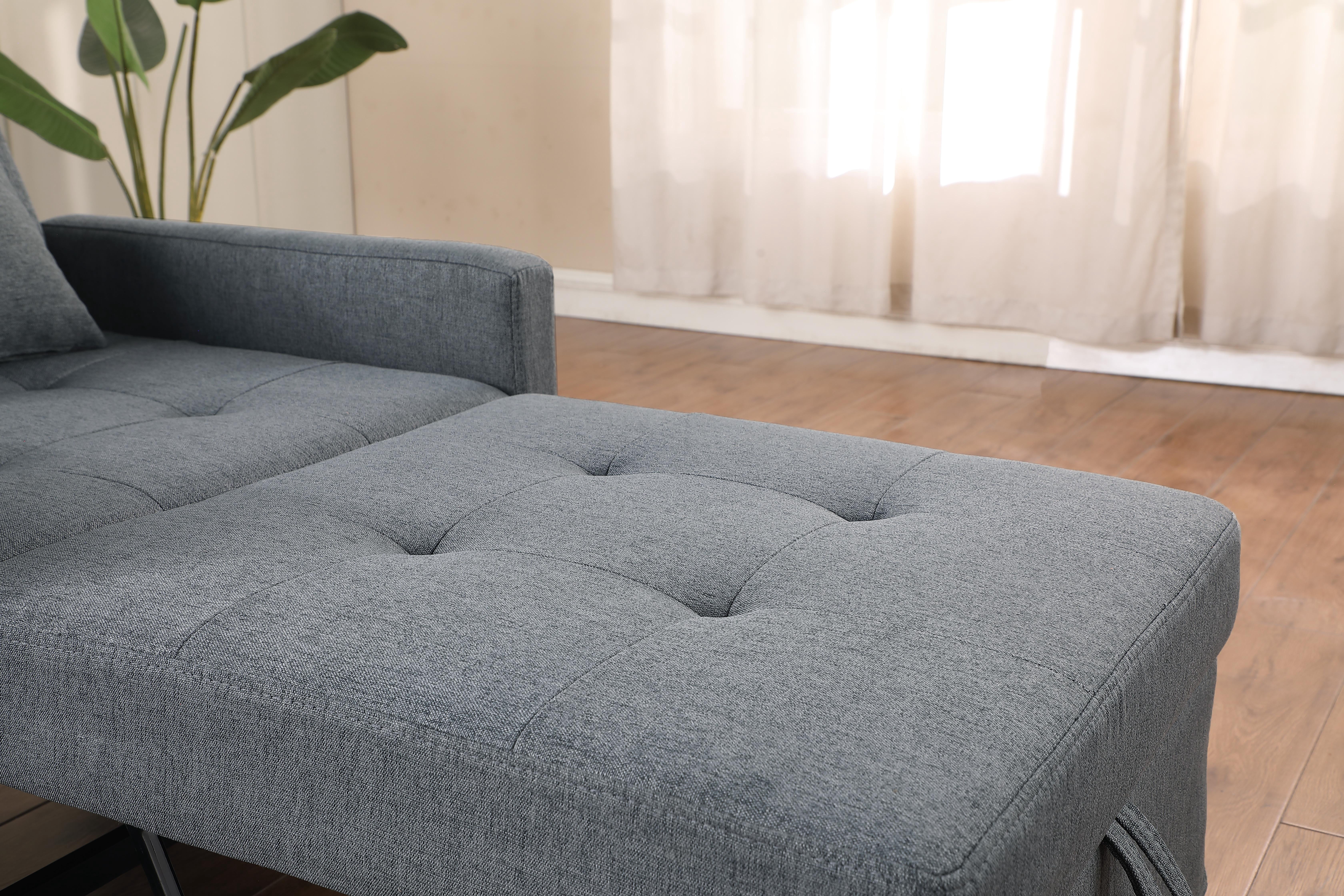 Convertible Sleeper Sofa Chair Bed with Pillow,Multi-Functional Sleeper Chair,Pull-Out Sofa Bed for Small Spaces,Living Room,Bedroom,Dark Gray