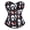 Black, variant on Corset Steampunk Women Role Playing Bustier Top Blue S