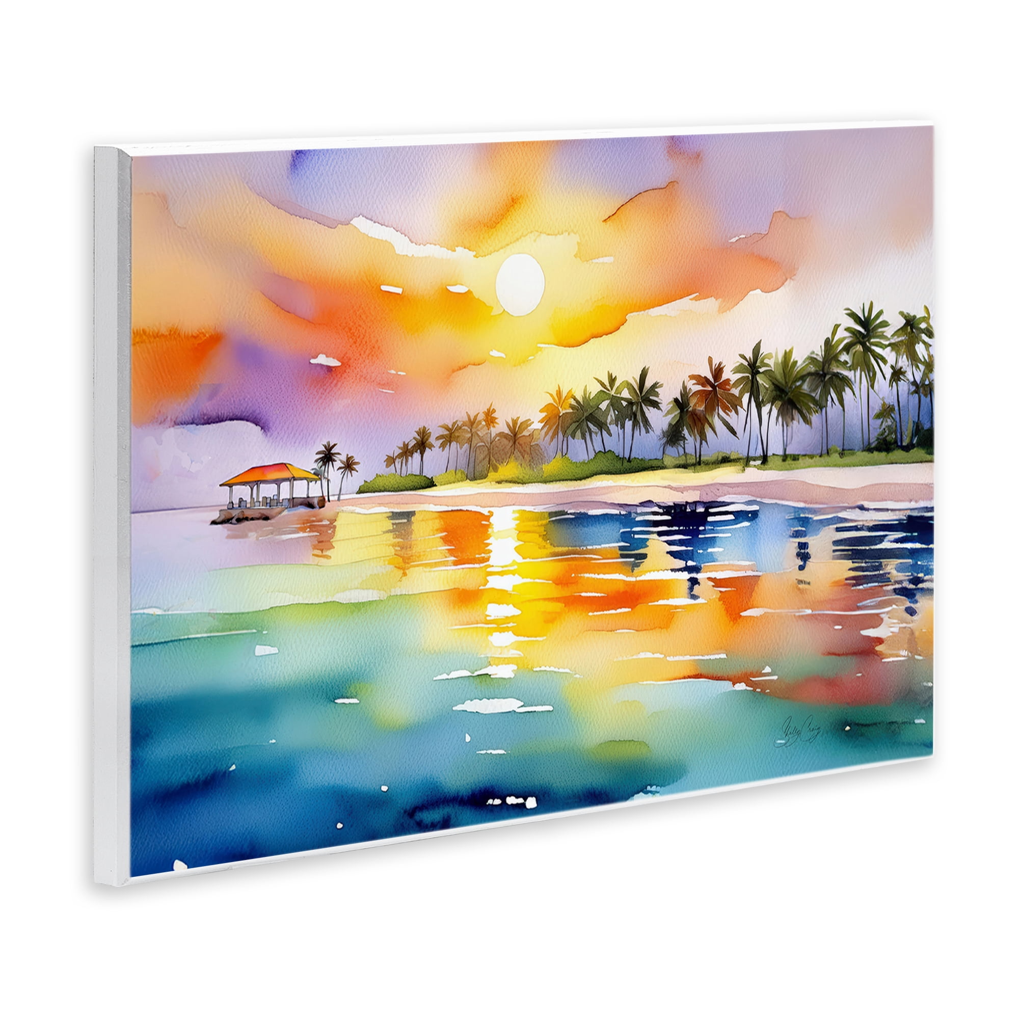 Stupell Industries Caribbean Calm Sunset Wall Plaque Art, design by Shelly Craig