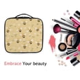 thumbnail image 6 of FORMRS Travel Makeup Bag Large Capacity Train Case Cosmetic Organizer with Adjustable Dividers, Cute Bee Pattern, 6 of 8