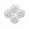 thumbnail image 7 of 13 Inch Round Placemats Set of 4, Spring Floral Non Slip Heat Insulation PP Table Mats, Pink Blue Flowers Botanical Butterflies Washable Place Mats for Kitchen Dining Party Table Decor, 7 of 7