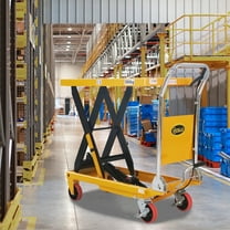 APOLLOLIFT 660lbs Single Scissor Lift Table Hydraulic Metal Manual Scissor Lift Table Cart 35.4"
