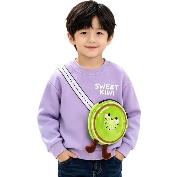 ‌Kids 3D Pocket Design Long Sleeve Sweatshirts - Casual and Comfortable Top for Boys and Girls‌, 130