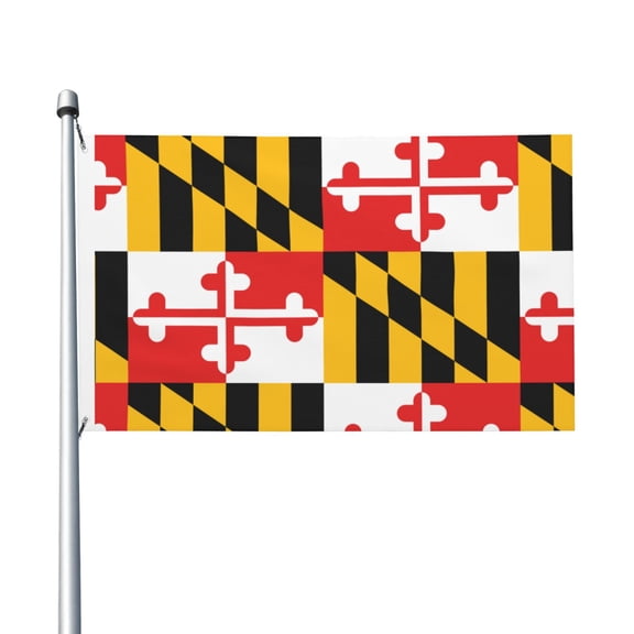 Flag Of Maryland Pattern Flag Double Sided Printed 3x5 Ft Flag Banner Suitable For Yard Outdoor Party Decorative