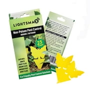 Best Trap 25 Pack Dual-Sided Yellow Sticky Traps for Flying Plant Insect Such as Fungus Gnats, Whiteflies, Aphids, Leafminers,Thrips