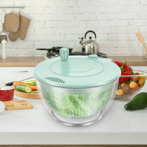 Salad Spinner with 6 Blade Slicer Multifunctional Vegetables Wash Bowl Detachable Lettuce Spinner Efficient Vegetable Spinner Reusable Fruit Cleaner Spinner for Food Washing