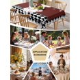 thumbnail image 6 of Red Kitchen Chef Tablecloth Rectangle Table Cloth 60x102, Waterproof Tablecloth Outdoor Table Cloth, Black Plaid Gourmet Food Vintage Washable Table Cover for Kitchen Dinning Party, 6 of 8