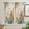 thumbnail image 3 of Autumn Thanksgiving Blue Orange Retro Living Room The Bedroom Home Interior Room Decoration Drapes Kitchen Curtains, 3 of 6