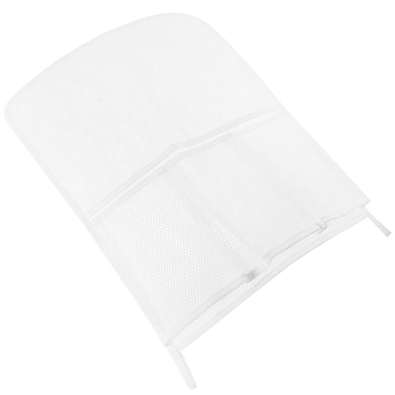 CRILSTYLEO White Mesh Laundry Hamper Bag with Hanging Strap Foldable Laundry Organizer for Home