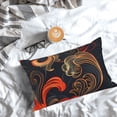 thumbnail image 5 of Fuzoiu Fiery Floral Pattern Print Pillow Case with Hidden Zipper,Pillow Covers,Soft and Comfortable Pillowcase-20"x30", 5 of 6