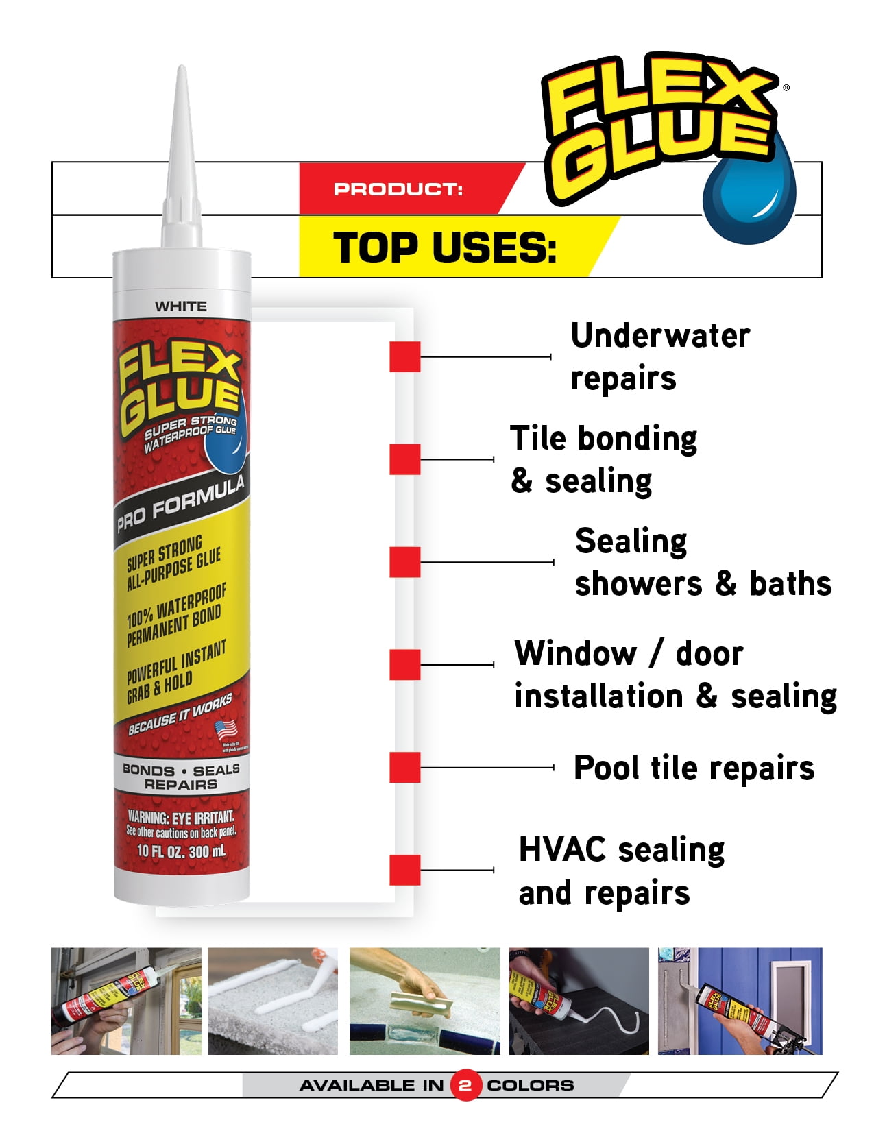 Flex Glue Blanc 6 oz