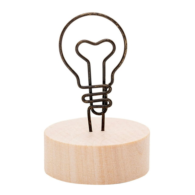 Cqxid Sticky Note Under $5 Wooden Card Holders Wire Shape Table Photo Holder For Wedding Party Gatherings Office Desk