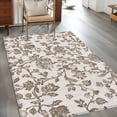 thumbnail image 3 of Farmhouse Brown Large Area Rugs for Bedroom Living Room, Soft Non Slip Carpet Bedside Rug, Vintage Flower Leaf Botanical Plant Rectangular Floor Cover Kitchen Accent Rug 3'x5' for Dining Room/Office, 3 of 9