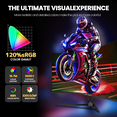 thumbnail image 6 of CRUA 32" Curved UHD 4K Monitor, 160Hz Refresh, 1500R Curvature, Black with RGB Lighting and Built-in Speakers, 6 of 9
