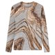thumbnail image 3 of Blusa de camiseta estampada de manga larga con cuello redondo informal a la moda para mujer Pompotops  FGAJ3407, 3 of 3