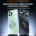 thumbnail image 2 of Magnetic For iPhone 17 Pro Max Phone Case,With 360° Rotatable Ring Kickstand,Glossy Lens Protection,Ultra Slim Shockproof Anti-Scratch Protection Rugged Thin Fit Phone Case Cover,Green, 2 of 5