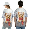 thumbnail image 5 of Playful Yorkshire Terrier Welcomes Winter Snowy Day with Cardinal Bird All Over Print 3D Baseball Shirt Yorkie Dog Lover Gifts Softball Sport - 2017, 5 of 6