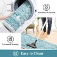 thumbnail image 5 of Boho Kitchen Rug Sets 3 Pieces, Washable Kitchen Mats for Floor, Non Slip Soft Vintage Kitchen Area Rug Floor Mat for Kitchen, Laundry Room and Hallway (Teal, 20''x32''+20''x47''+20''x59''), 5 of 6