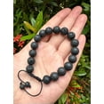 thumbnail image 2 of K-KED Grade A++ Gemstone Bead Adjustable Bracelet 10mm, Genuine Crystals Bracelets-Black Lava, 2 of 6