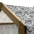 thumbnail image 5 of Floral Pet House, Greyscale Composition with Vintage Design Inspirations Nostalgic, Outdoor & Indoor Portable Dog Kennel with Pillow and Cover, 5 Sizes, Charcoal Grey Pale Grey, by Ambesonne, 5 of 5