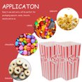thumbnail image 4 of Miangastore 6pcs Disposable Popcorn Paper Cups Stripy Paper Popcorn Box French Fries Containers for Party, 4 of 9