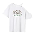 thumbnail image 3 of Camiseta para mujer con cuello redondo, camiseta femenina de recuerdo, camisetas de verano para oficina y calle XL, 3 of 7