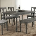 thumbnail image 2 of Acme DaLace Bench in Weathered Gray Finish, 2 of 6