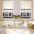 thumbnail image 4 of Kitchen Curtains Set, Black White Kitchen Curtains and Valances Set, Modern Black Checkered Home Art Rod Pocket Tier Curtains 36 Inch Length for Cafe/Bedroom Windows, 4 of 6